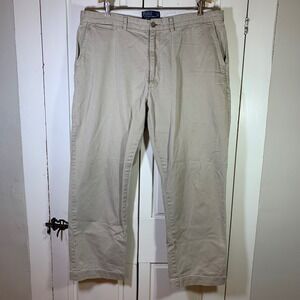 VTG Polo Ralph Lauren‎ Prospect Pant Khaki Cotton Men Sz 40x30 Casual Chino READ